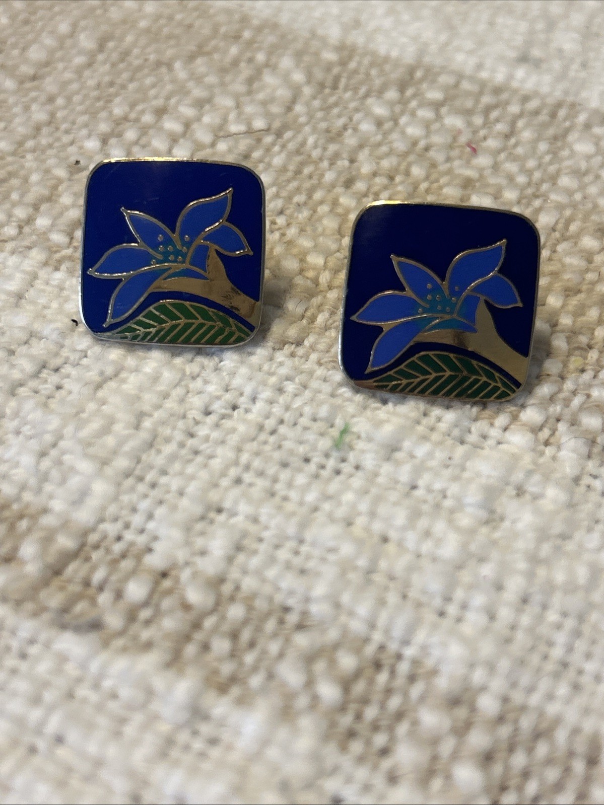 Laurel Burch 3 Pairs Wild Lily, Naito And Bird Earrings Gold Tone Enamel Pierced
