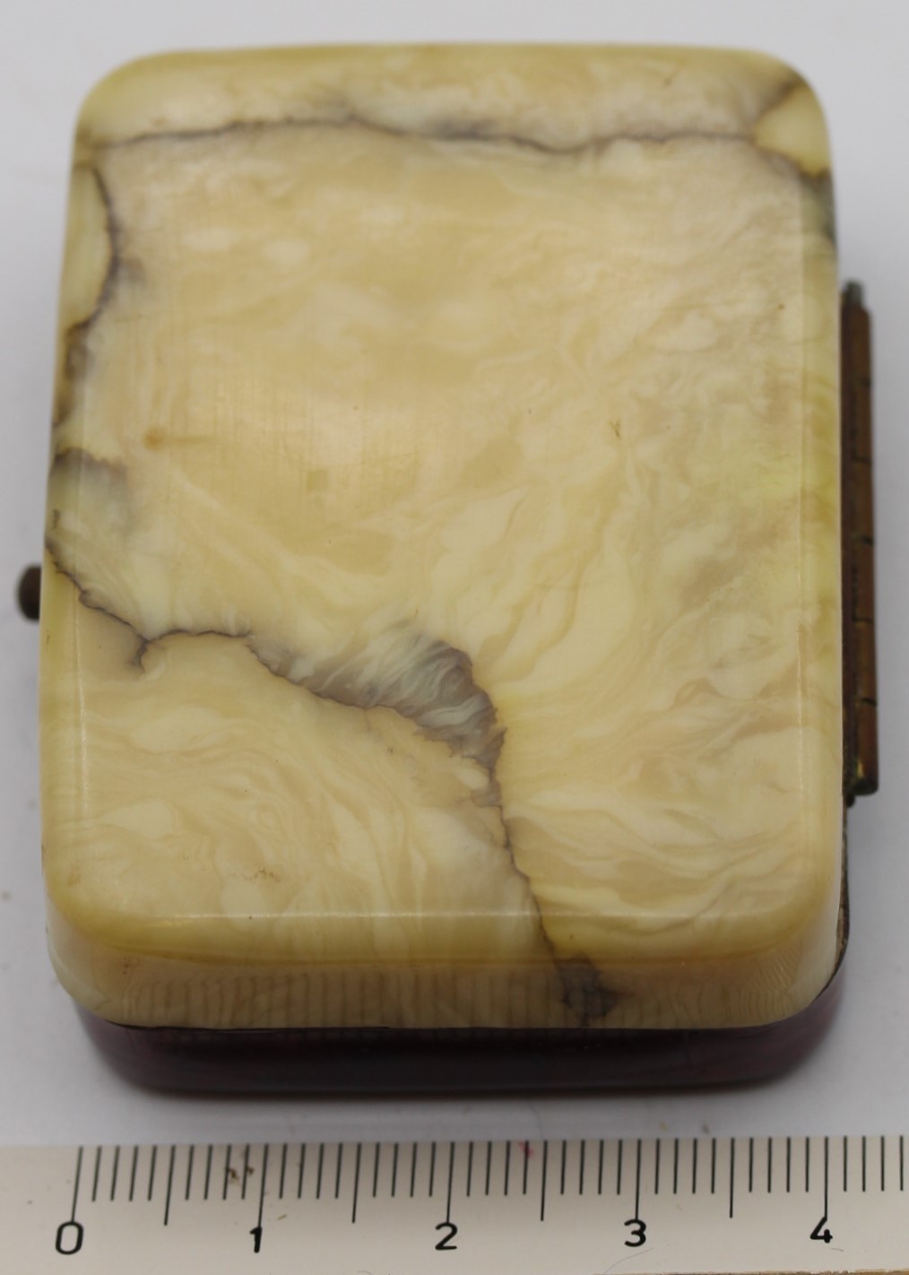 Bakelite Marbled Plastic Jewelry Box Jewelry Earrings Vintage