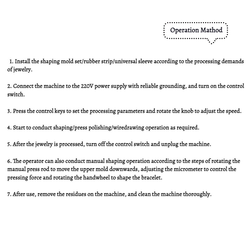 Hand bracelet processing machine electric extrusion machine rolling machine 220V