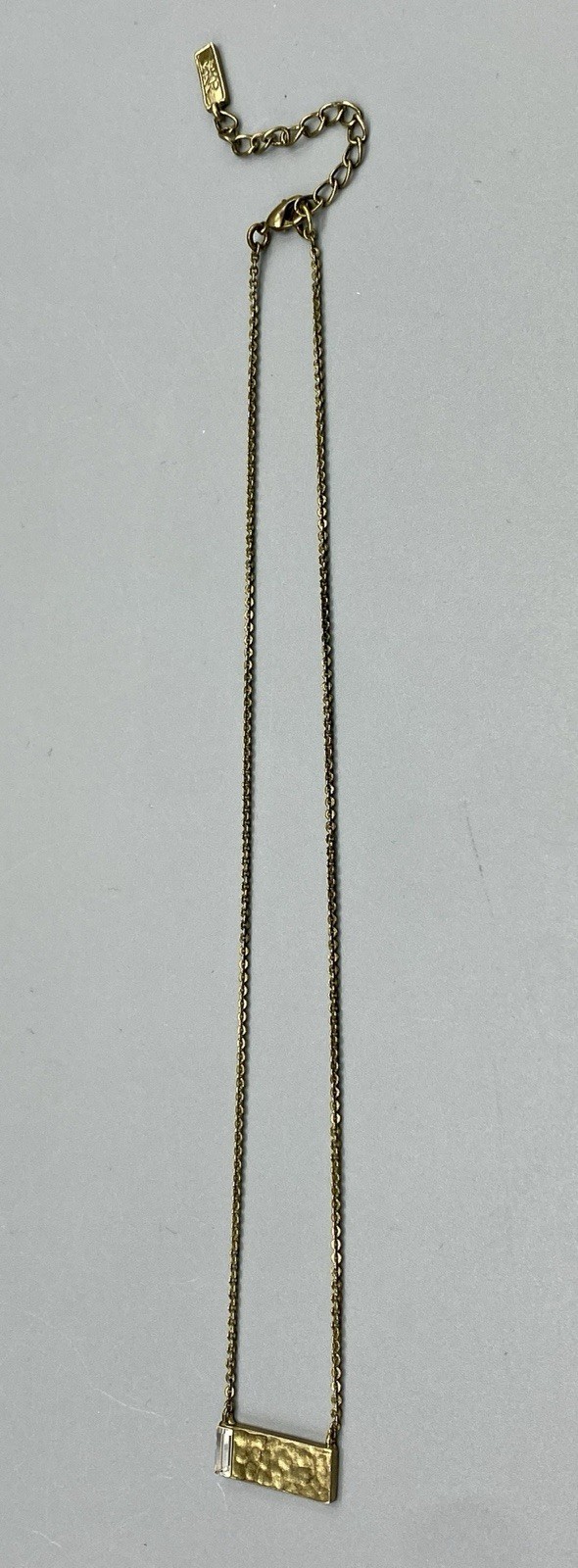 Silpada KR Crossbar Swarovski Crystal Brass Necklace 15″ With A 2″ Extender