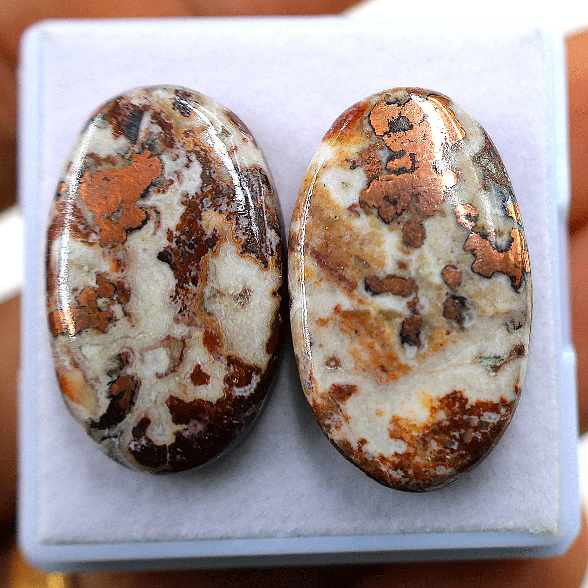 7 PC Natural Copper Dolomite High Quality 28mm-31mm Cabochon Loose Gemstones Lot