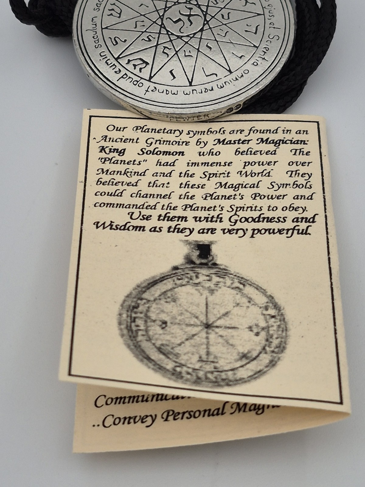 TALISMAN of MERCURY PENTACLE Solomon Seal of Magic Pendant Amulet Necklace