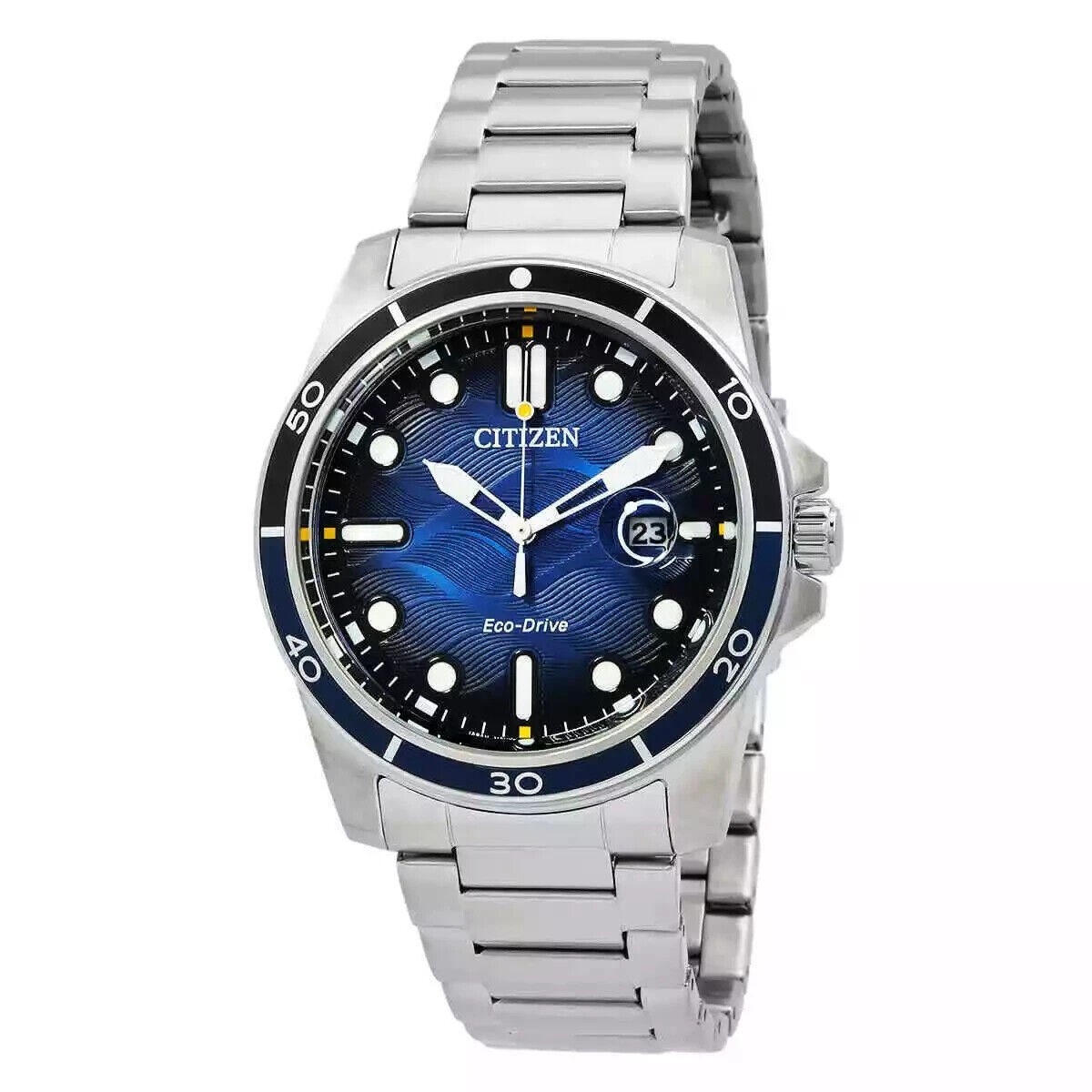 Citizen Men’s Marine 1810 Eco-Drive Blue Dial Watch – AW1810-85L NEW