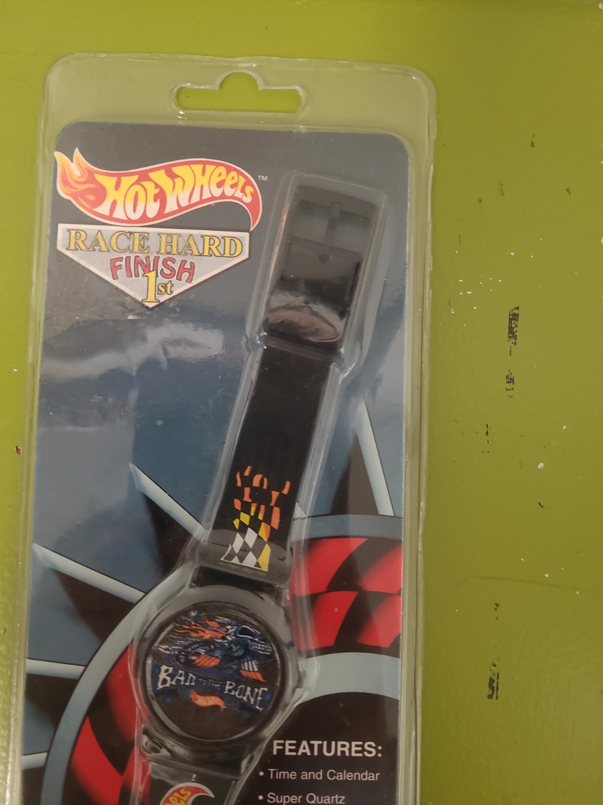 Hot Wheels Wrist Watch 1994 Race Hard Finish 1st
