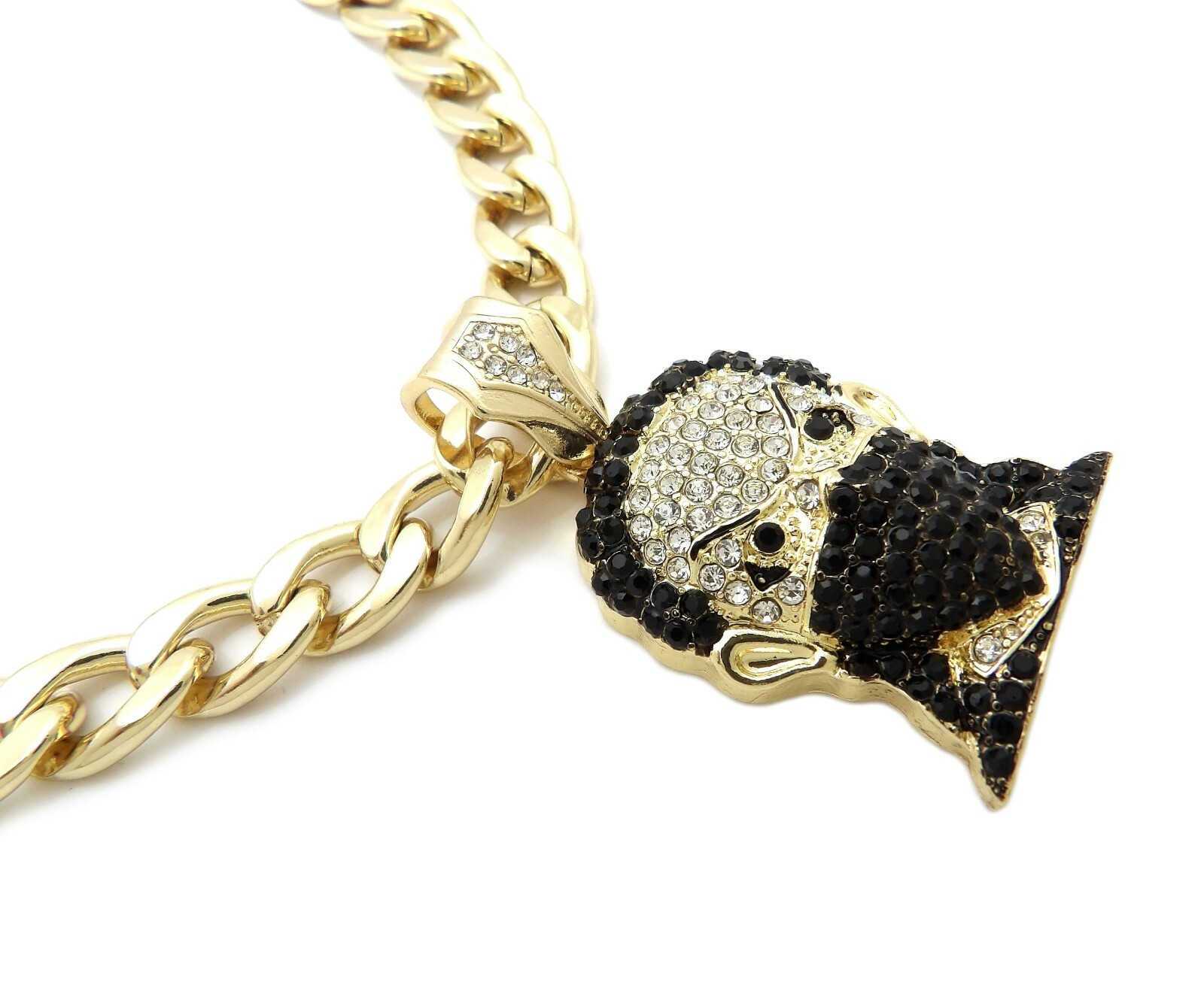 ICED HIP HOP MASK GOON BOONDOCK PENDANT 11mm 18″ 20″ CUBAN CHOKER CHAIN NECKLACE