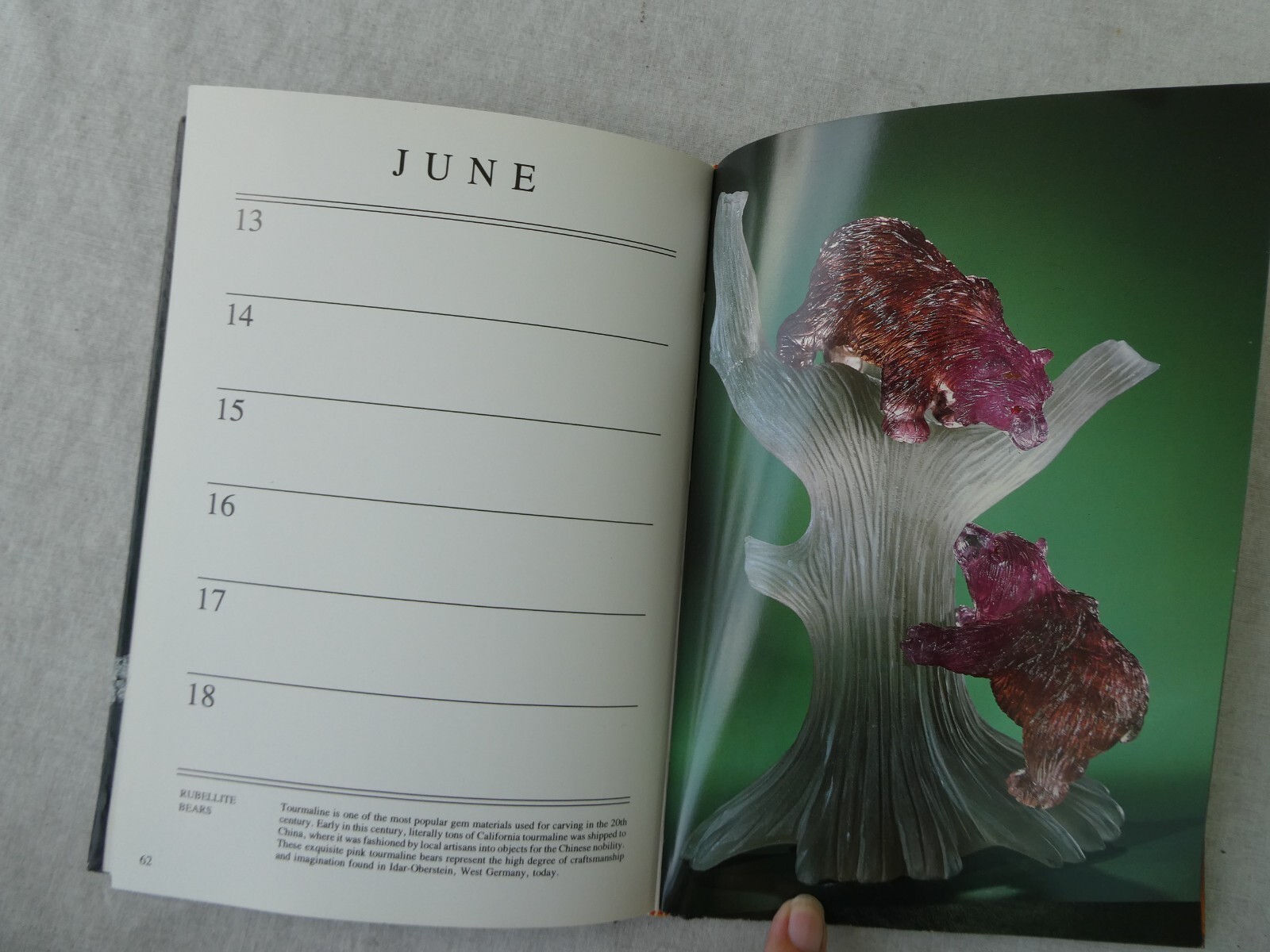 BIRTHDAY BOOK of GEMS – fab gem pics, write in friend’s birthdays