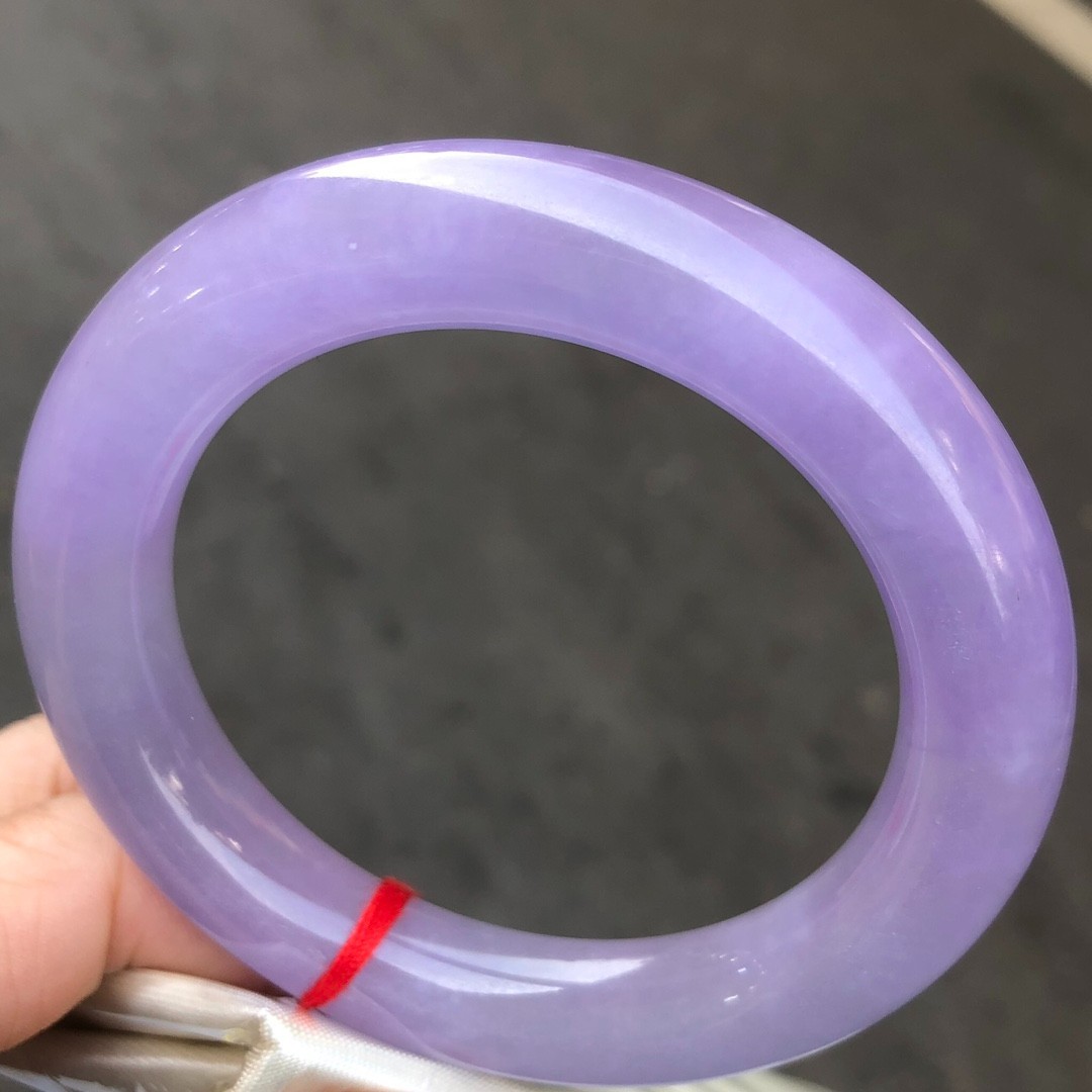 Natural ice Purple&lavender Burmese Jade jadeite amulet Bracelets Bangle 57mm