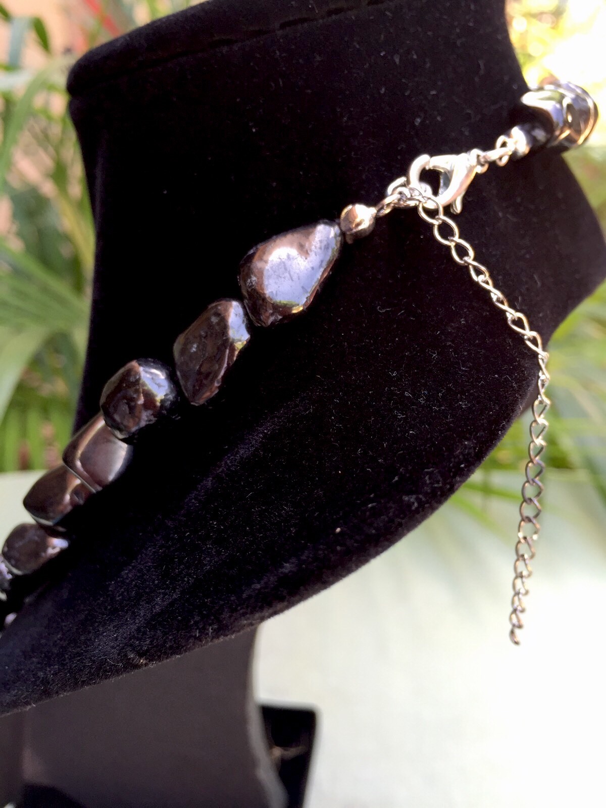 Elite Shungite Necklace Noble Tumbled Shungite Nugget Necklace Chain Karelia.
