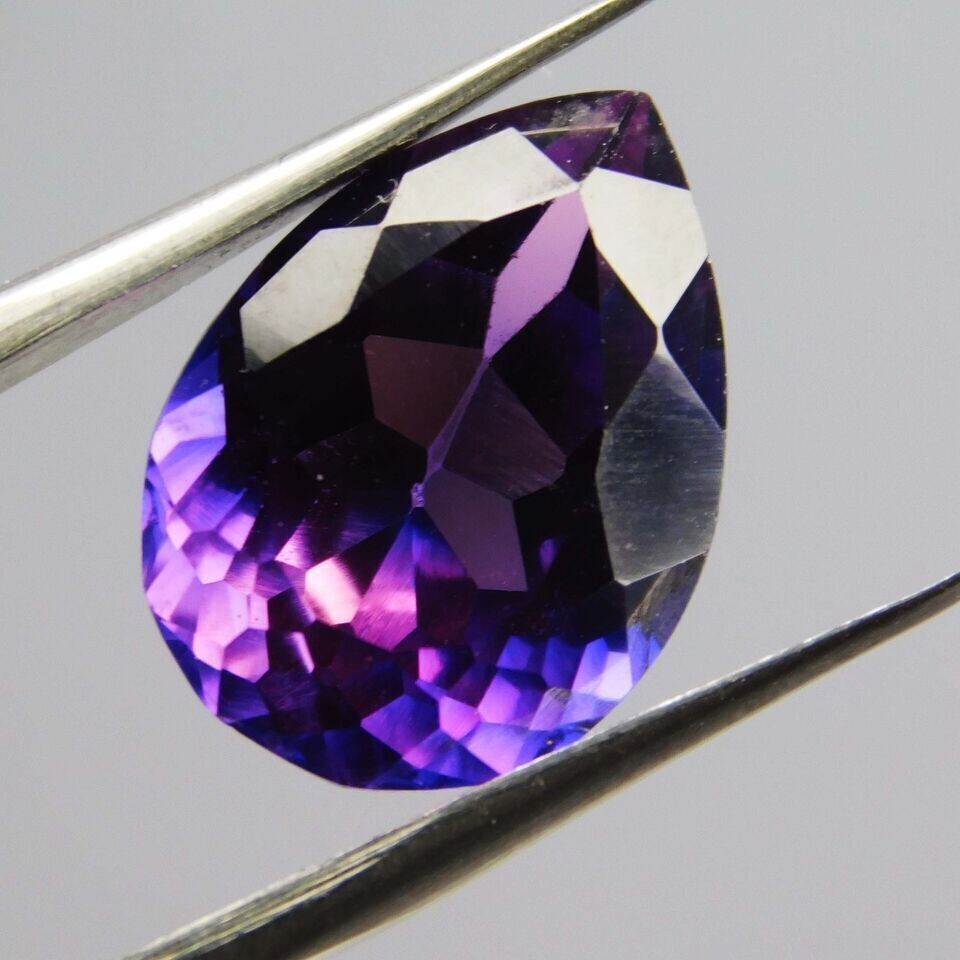 10 Ct NATURAL Extremely Rare PURPLE Tanzanite PEAR Cut CERTIFIED Loose Gemstone