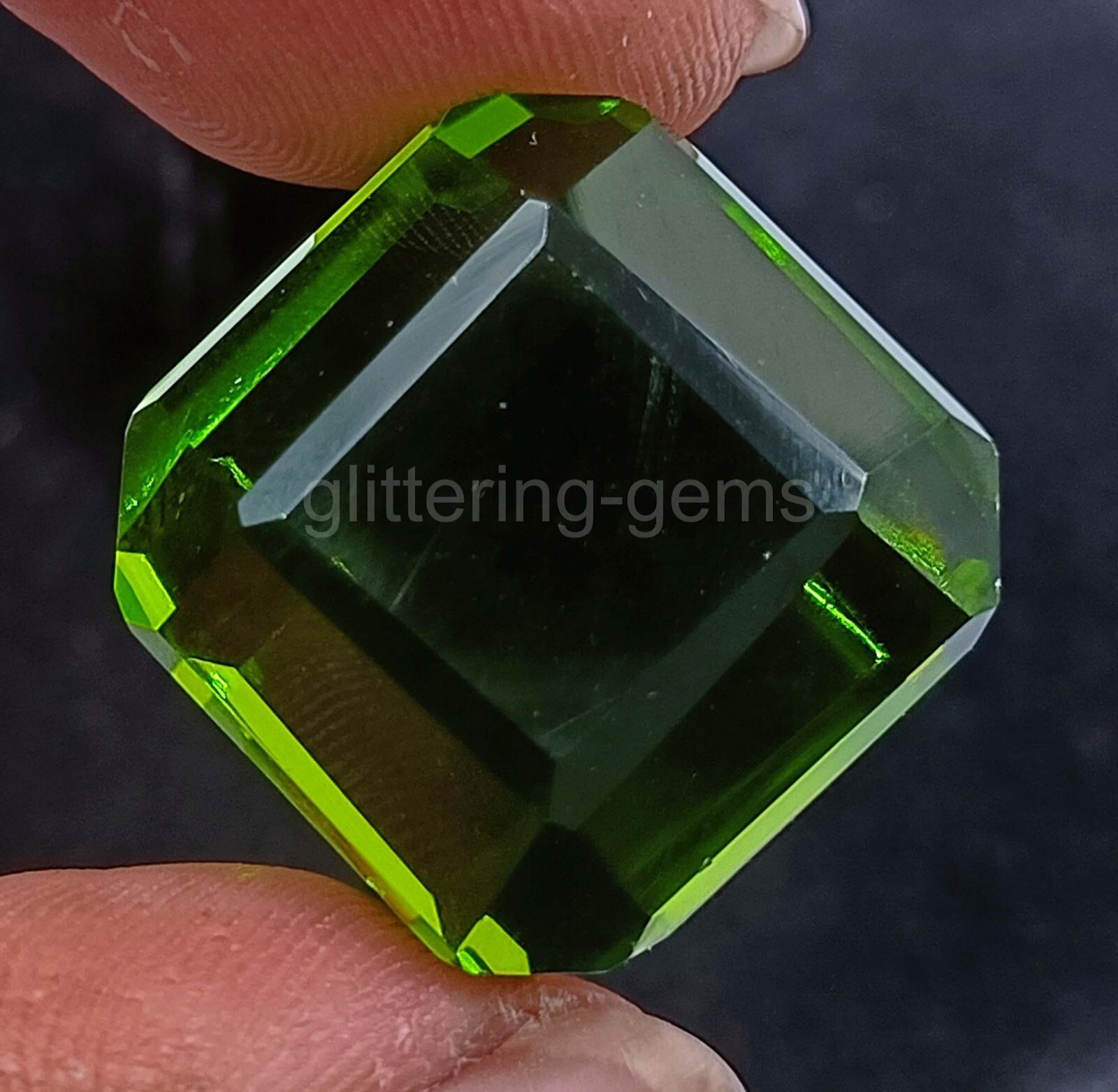 Natural Hiddenite 50.30 Ct Green Extremely Rare Cube IGL Stunning Gemston 5AIT