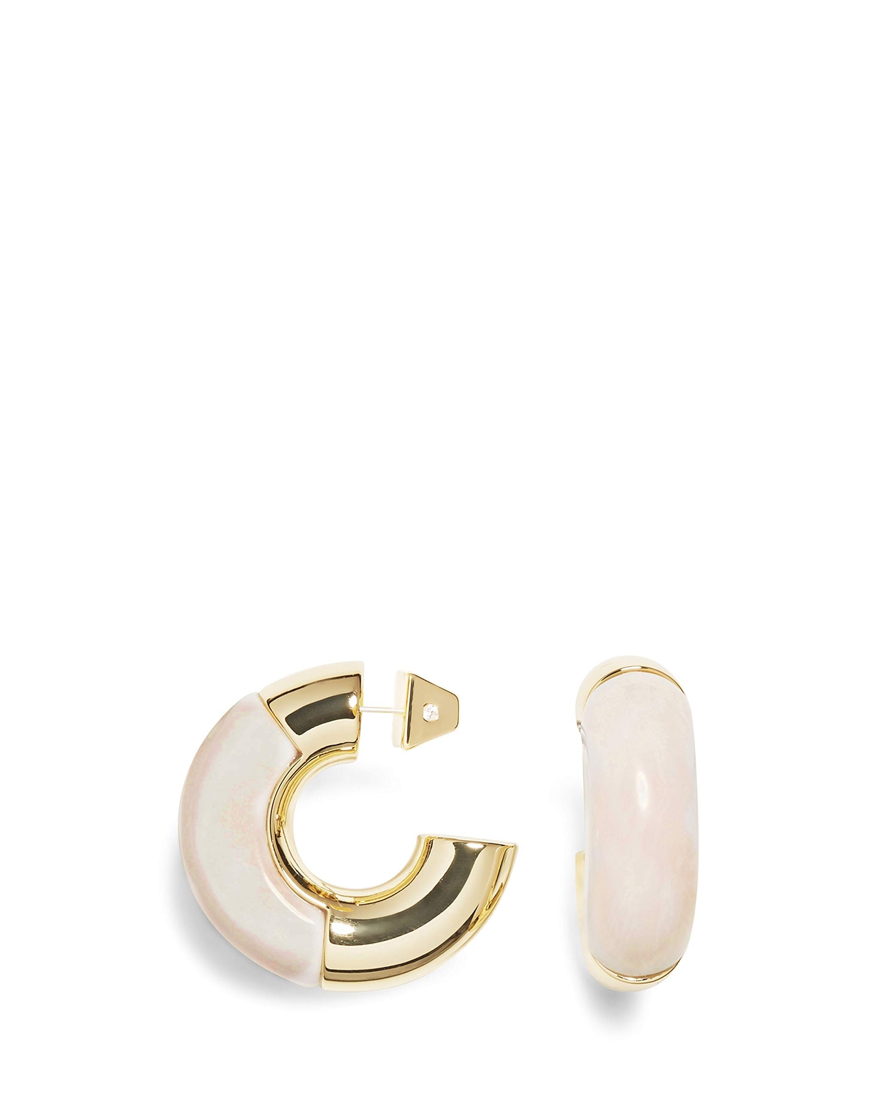 Vince Camuto 301358 Recon Post Hoops, gold/himalayan salt, small (VJ-404611)