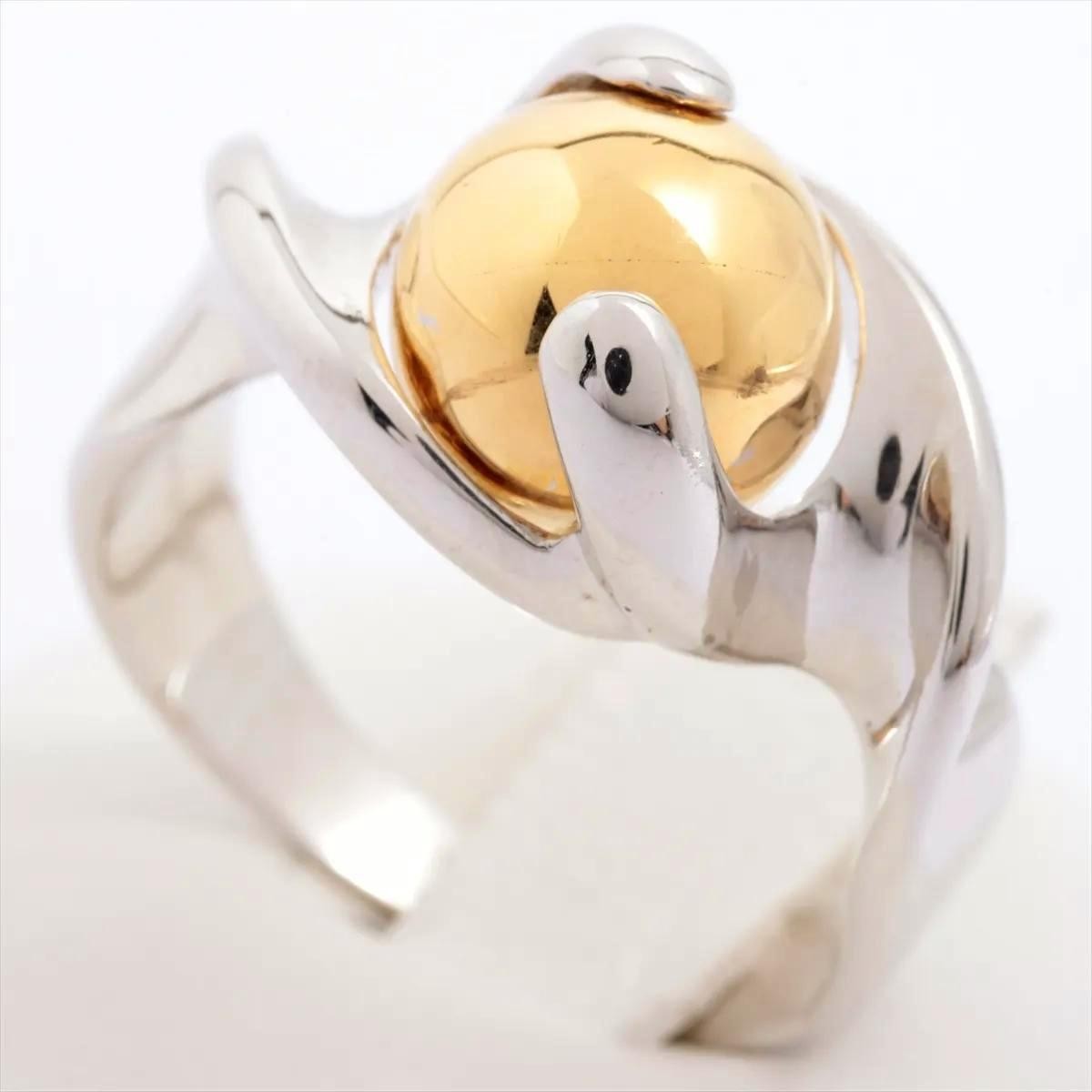 Marina B. 18K Yellow & White Gold Italian Ring