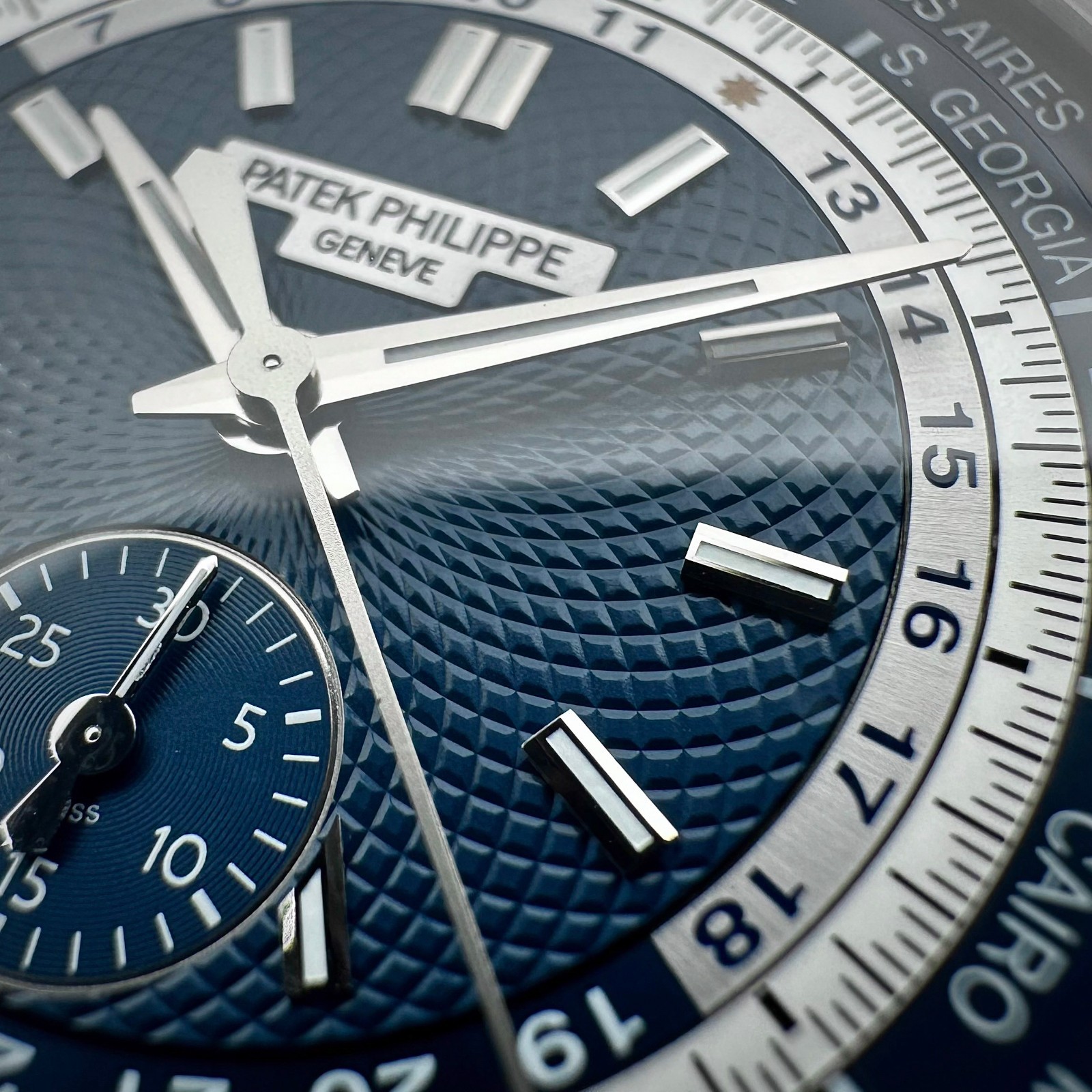 Patek Philippe World Time Flyback Chronograph 5930G White Gold Complete 39.5mm