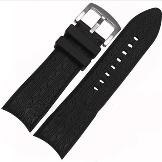 24mm Silicone Watch Band Strap For Porsche Design P6612 Bracelet + Pin Buckle