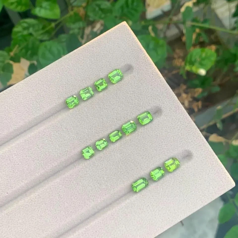 Natural Peridot Lot 19.45ct | 12 Pieces | Mixed Cut | Kohistan Pakistan