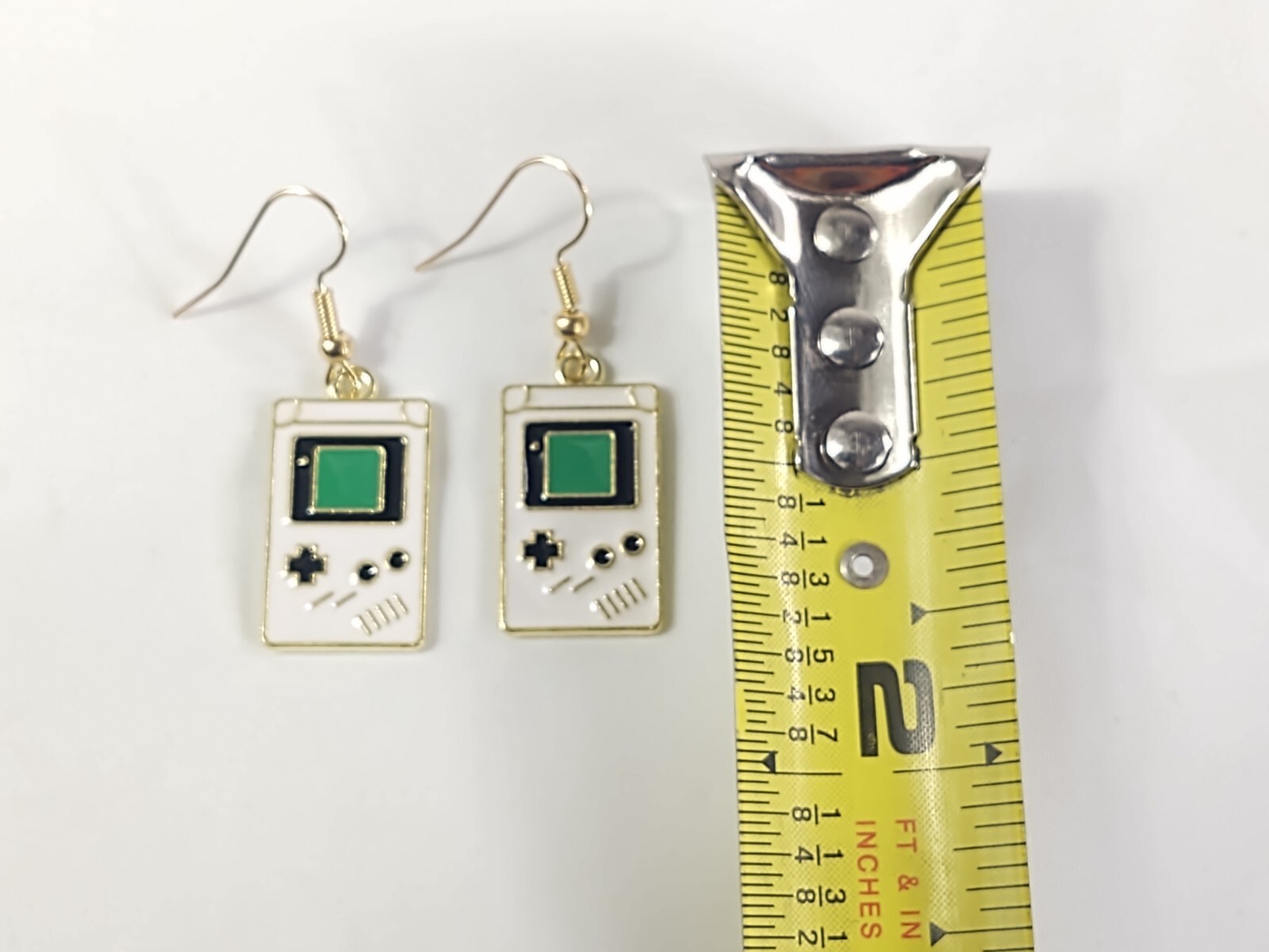 Drop Dangle Pierced Earrings Retro Vintage Handheld Video Game Gameboy Jewelry
