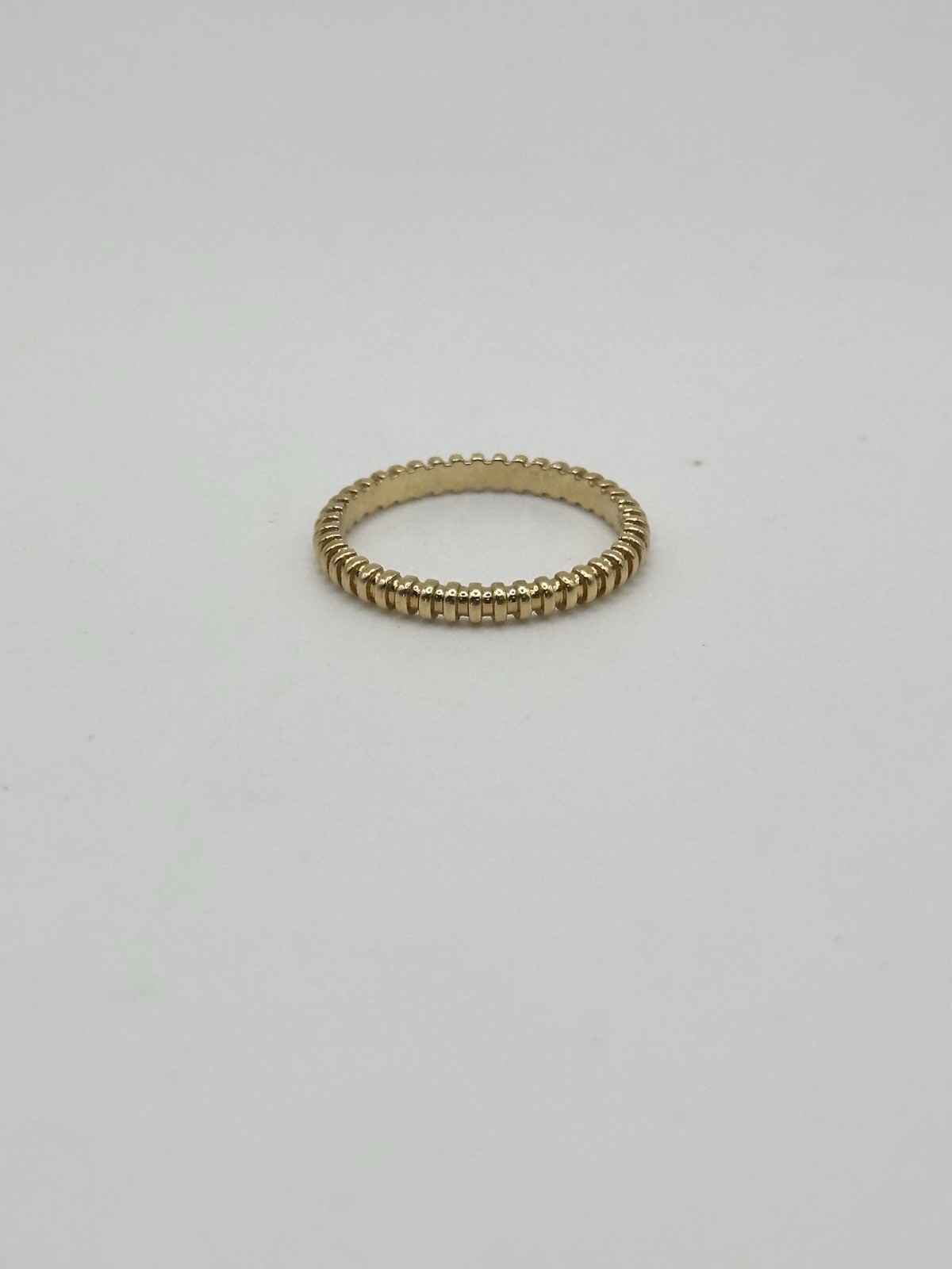 Solid Twisted 2.2mm Stackable Wedding Band Ring 18k Yellow Gold Size 5