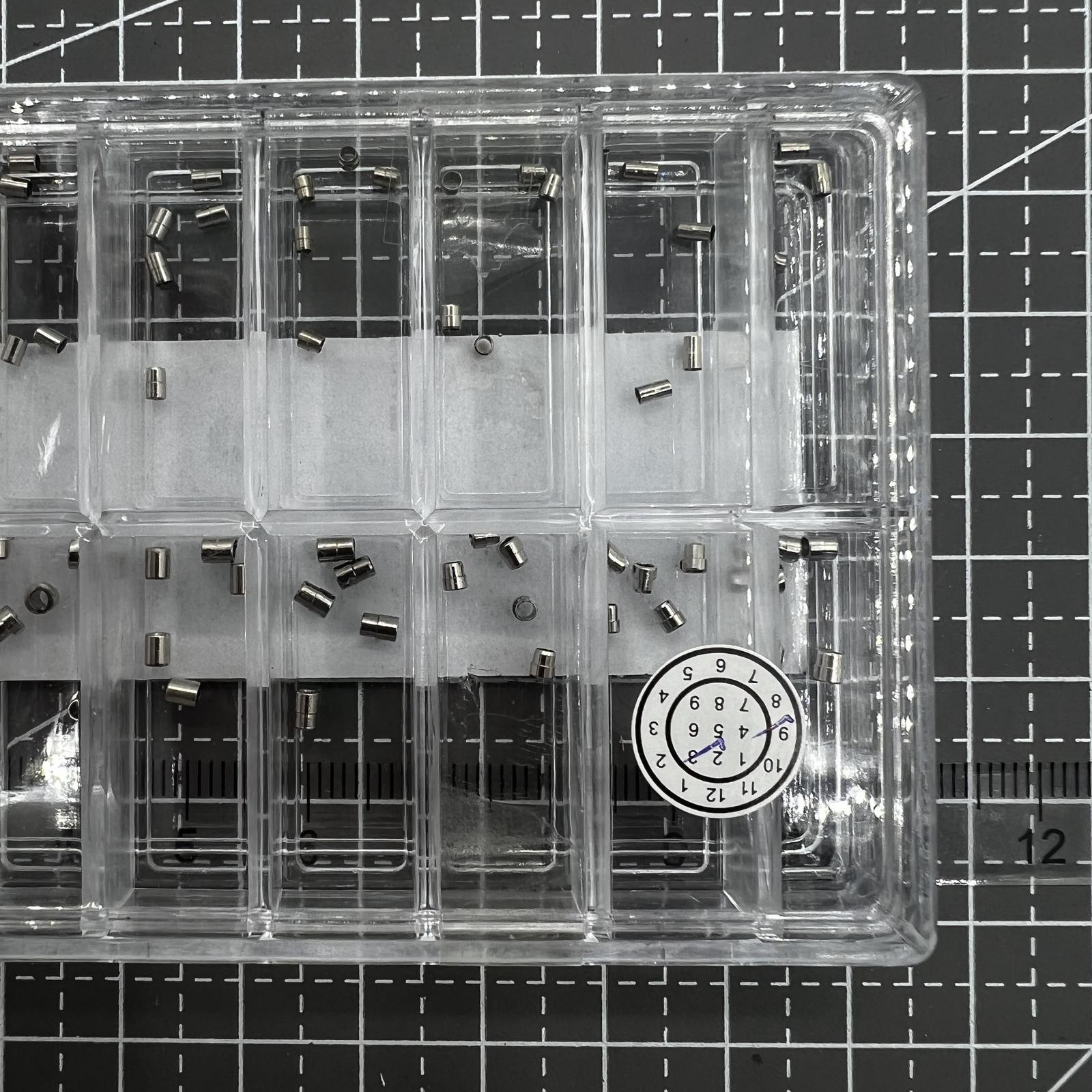 Assortment of 90PCS Brass Watch Crown Tube 18 Sizes Shapes 1 or 2 Steps #628BCT