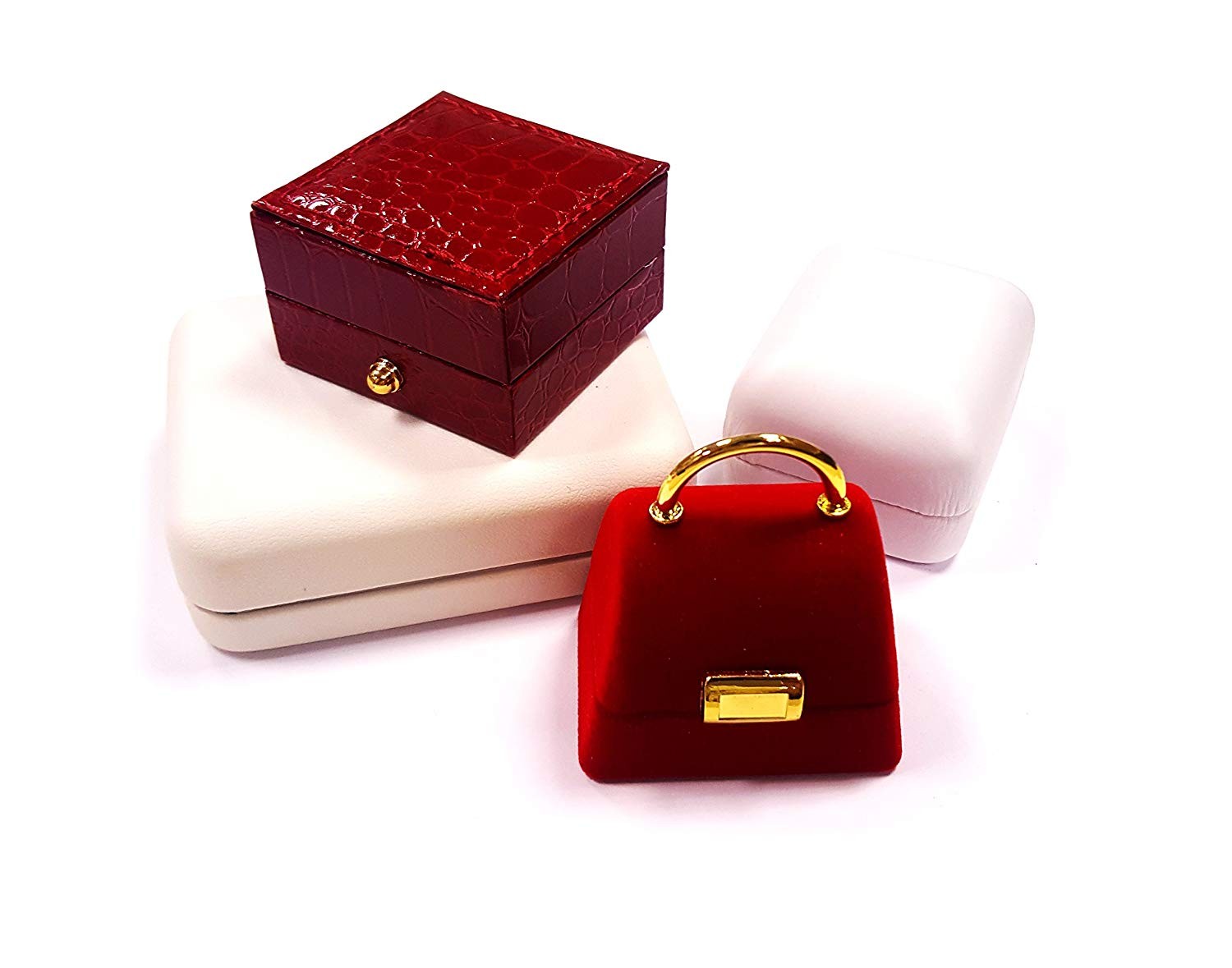 AVORA 10K Yellow Gold Brick Pattern Huggie Hoop Earrings
