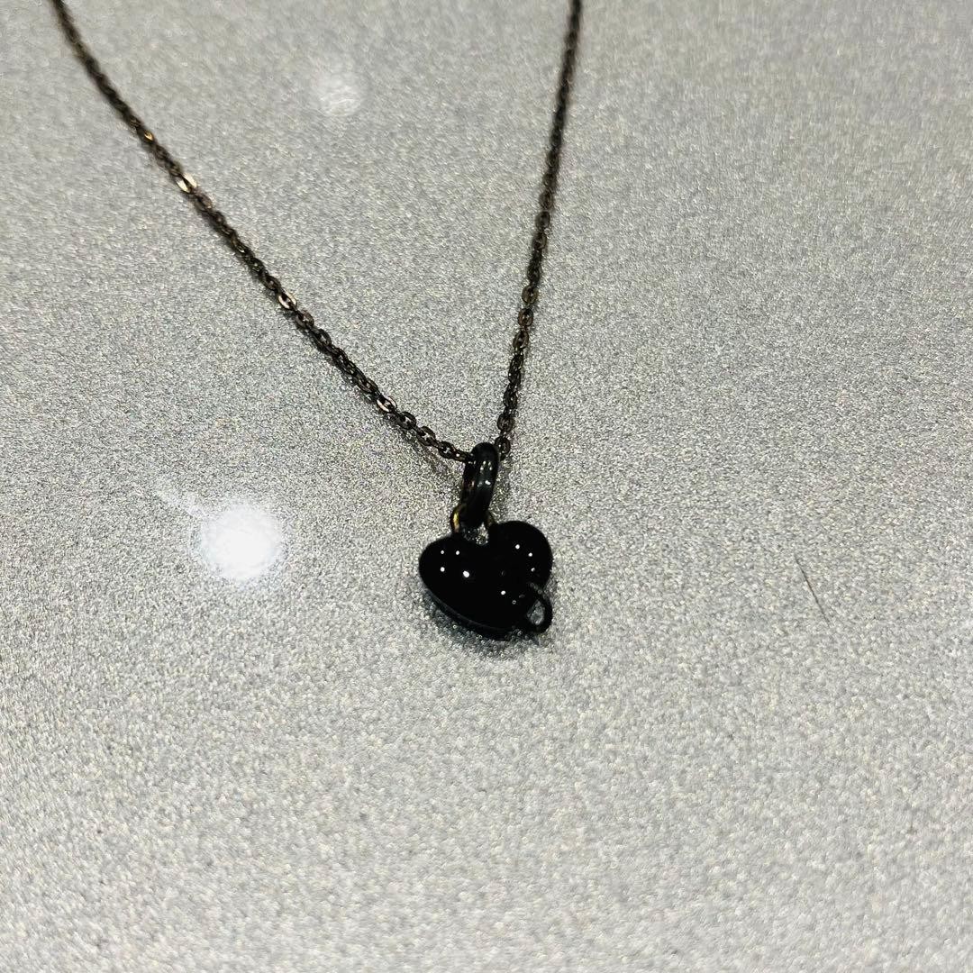 jam home made Black Heart Shaped Necklace 925