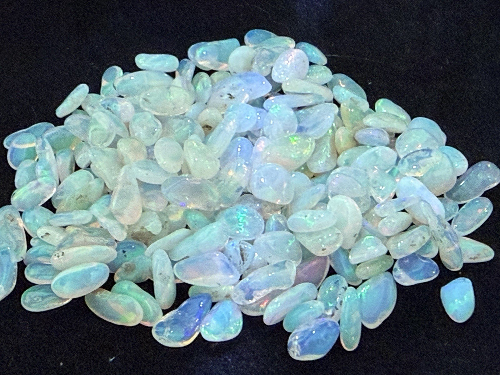 50 Carat Lot Natural Ethiopian Welo Opal Chips – Vibrant Multicolor Fire Play –