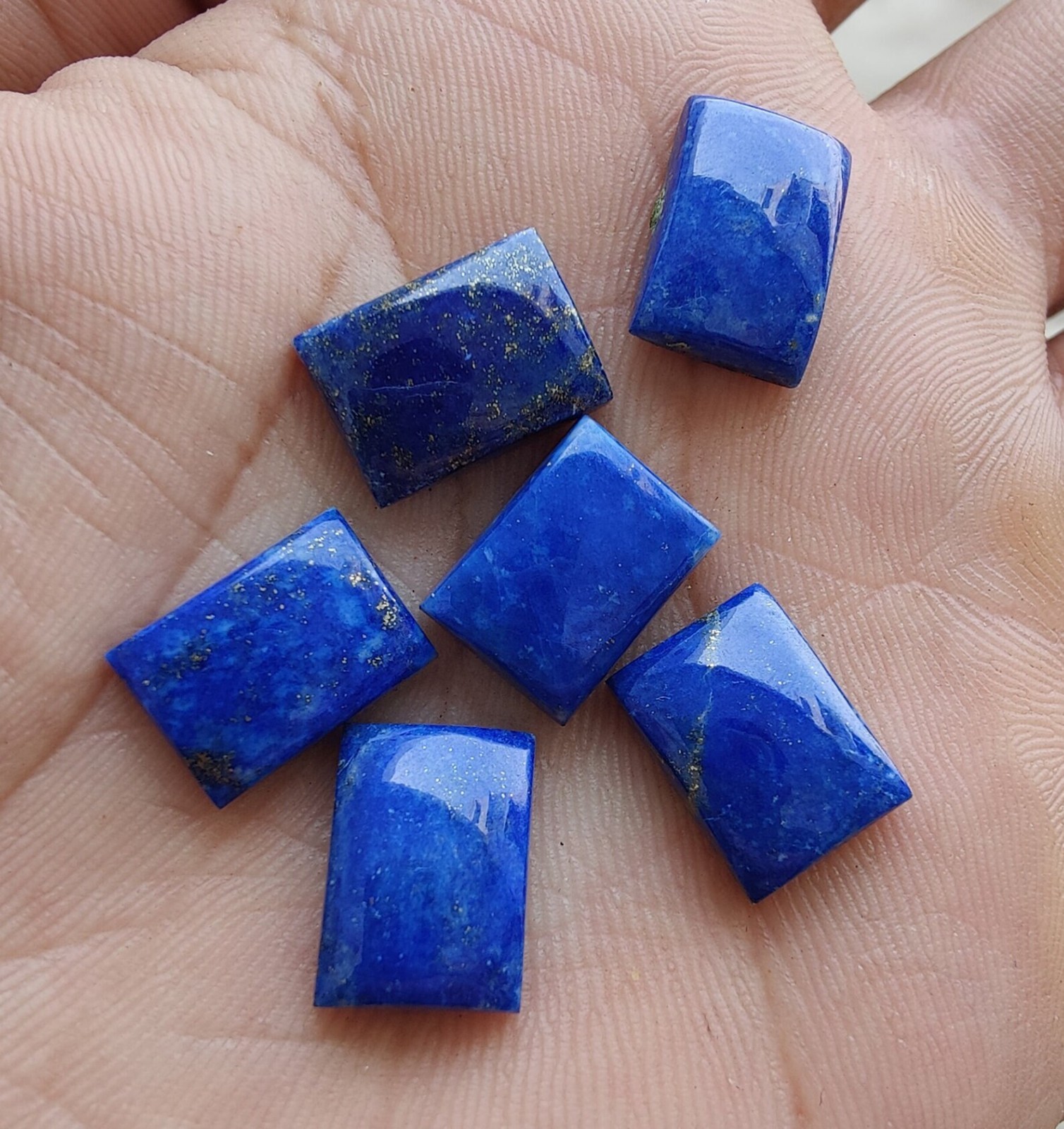 Natural Lapis Lazuli Rectangle Cabochon 6x8mm To 20x25mm Loose Gemstone