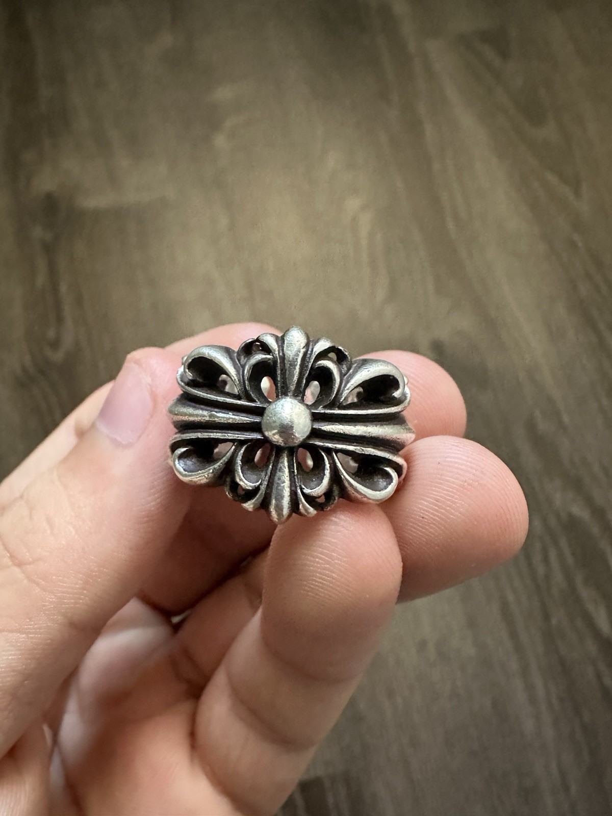 Chrome Hearts Double Floral Ring Size 7 100% Authentic