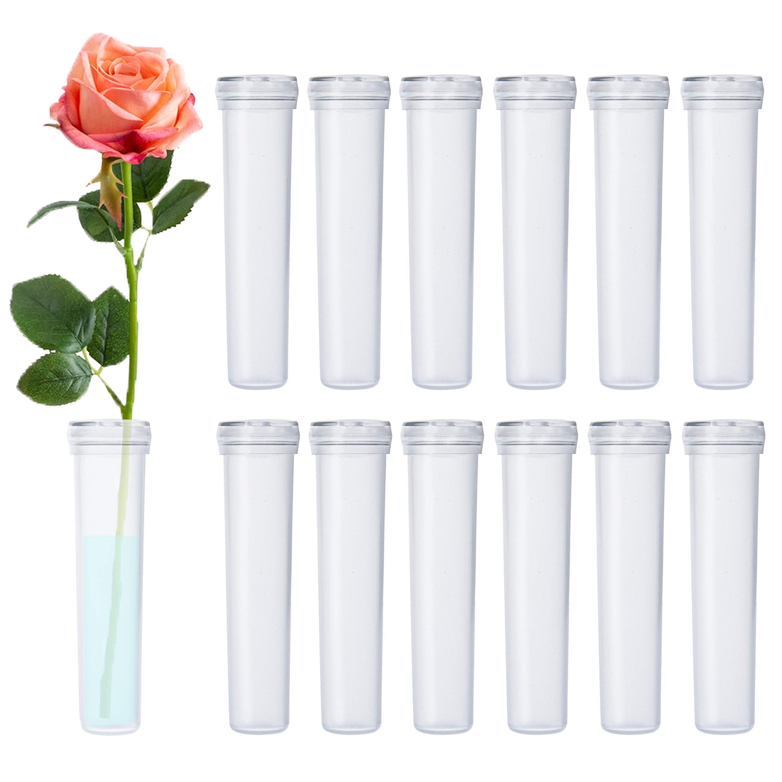 BEADNOVA Floral Water Tubes 2.8 inches long, 0.8 diameter, 20pcs