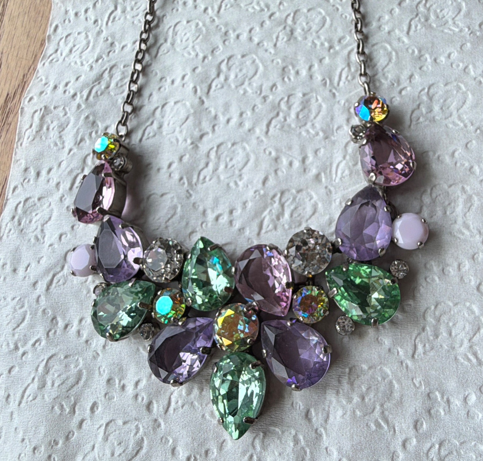 Sorrelli Dare To Pear Cupcake Antique Silver Necklace NWT 💜💚