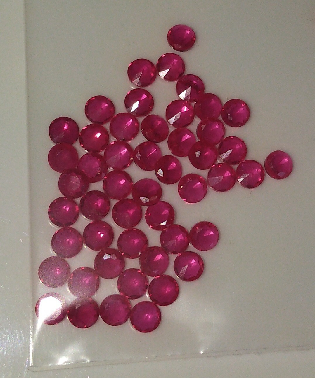 Loose Gemstones Red Ruby 4mm Round Cut Heated Mogok 6pc