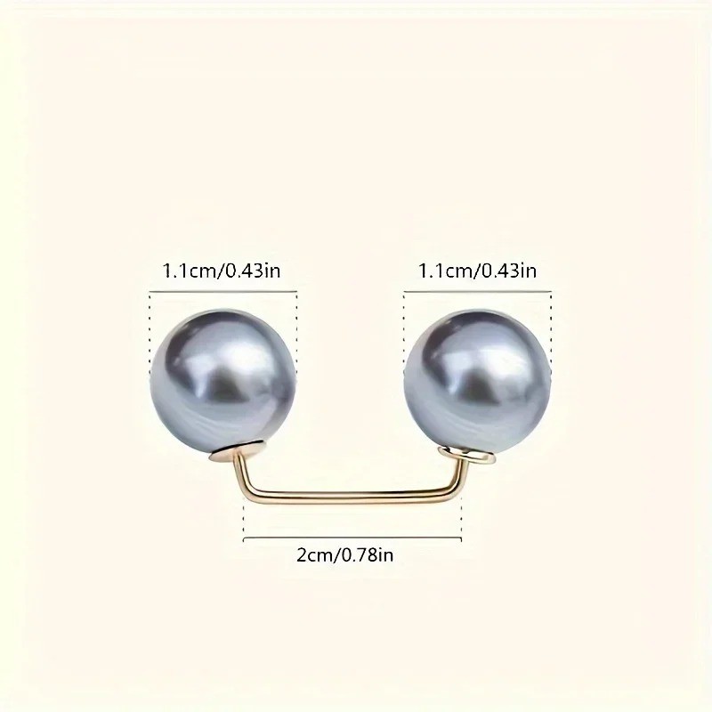 Decorative Pearl Safety Pins Dress Fastening Collar Scarf Pin Set