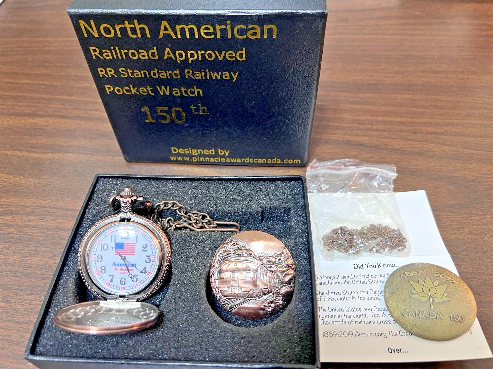 North American Railroad Approved Pocket Watch 150th Timepiece – New