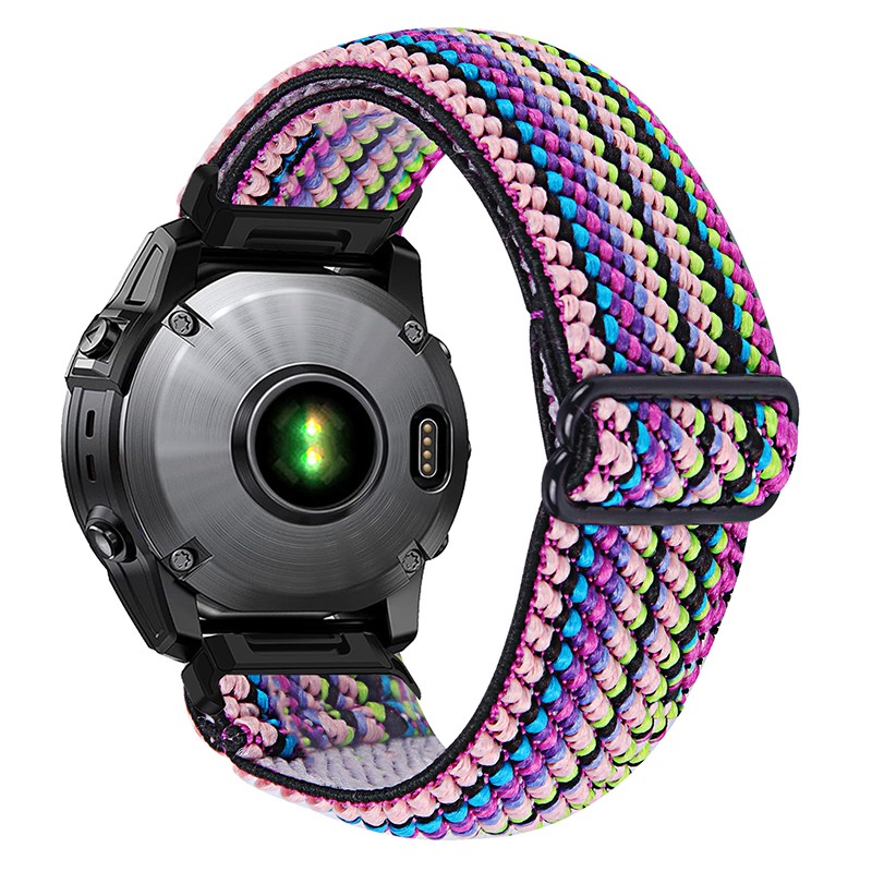 26MM Woven Nylon Elastic Strap Band For Garmin Fenix 7X/6X/5X/3 Pro instinct 2x