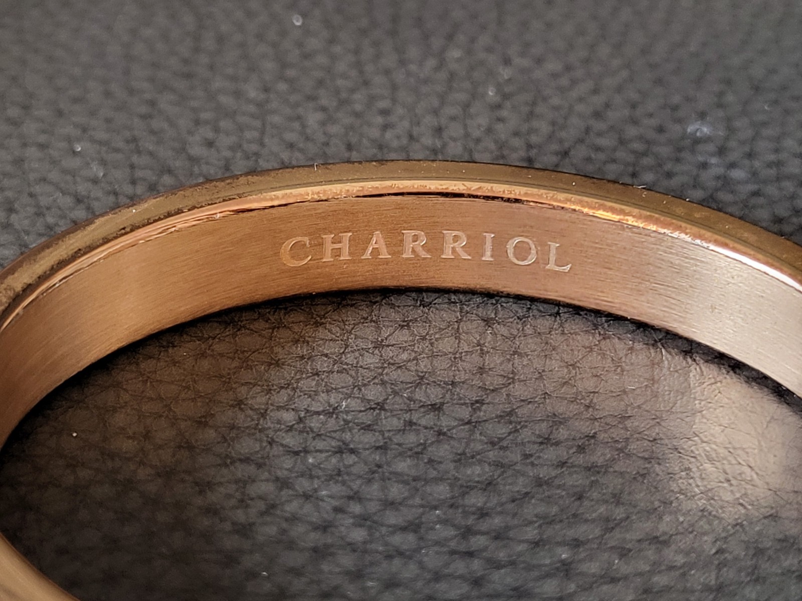 Charriol Forever Colors Plum Hinged Bangle Bracelet. With Box. Size L