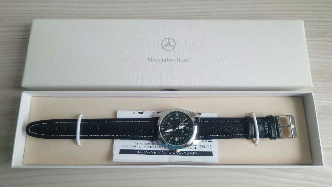 MERCEDES Benz Original Wrist Watch Black Novelty New unused Japan Rare