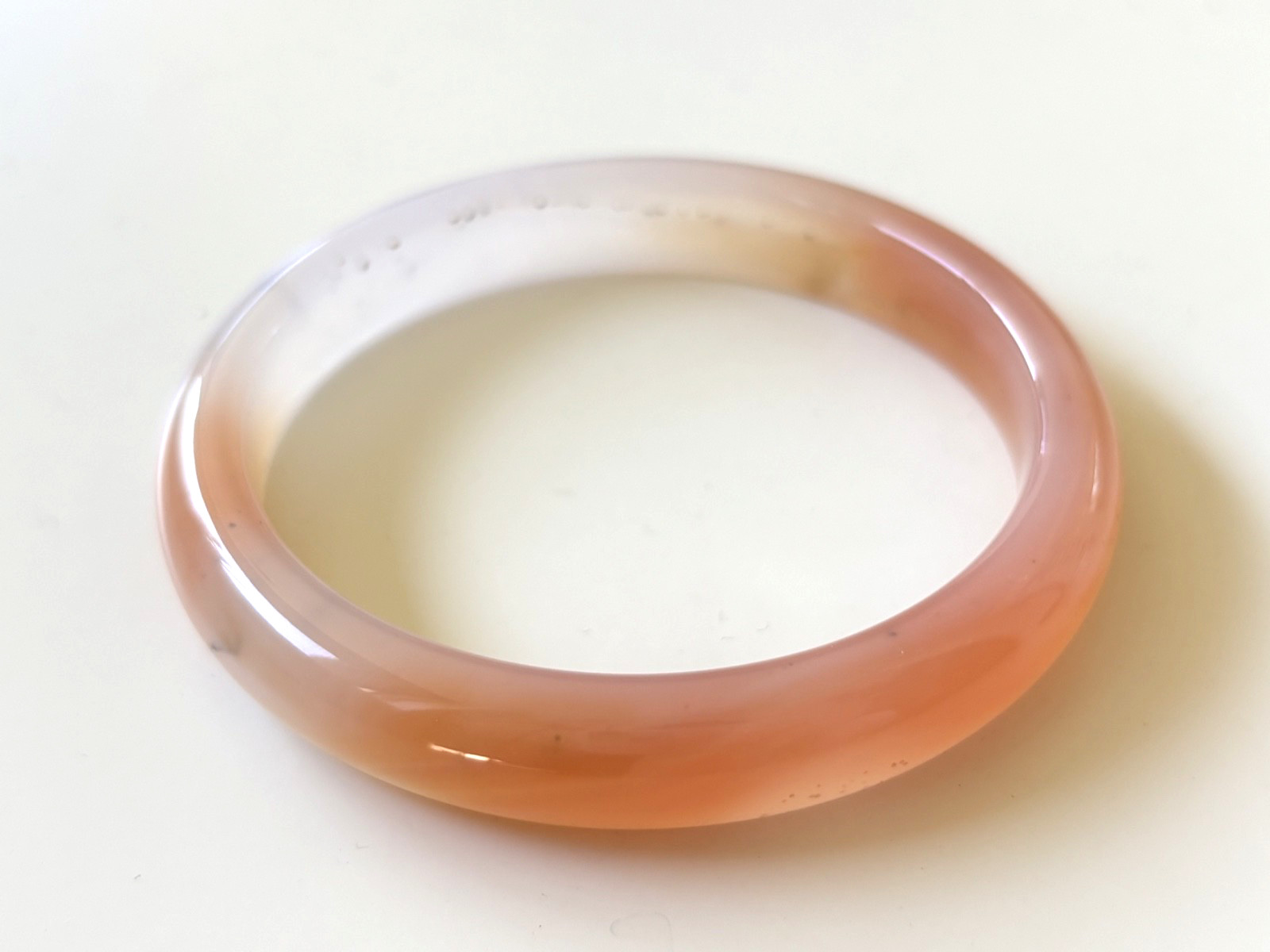 61mm Carnelian Agate Bangles Bracelets Orange Lace Agate Banding