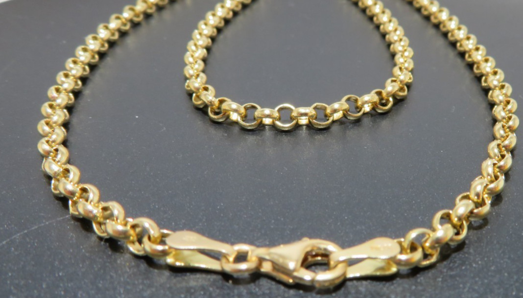 18K YG MILOR O LINK NECKLACE 19″ LONG 3.68 MM THICK 7.00 grams (AI-2646)