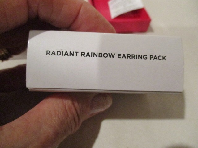 AVON Radiant Rainbow Earring Pack 6 pairs of Hoops & Studs 1/2″ D Multicolored