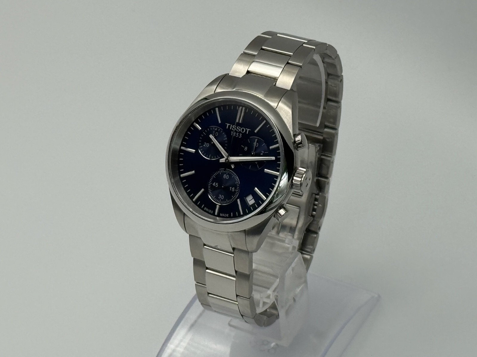 TISSOT PR 100 Chronograph 40mm Blue Dial Watch T150.417.11.041.00