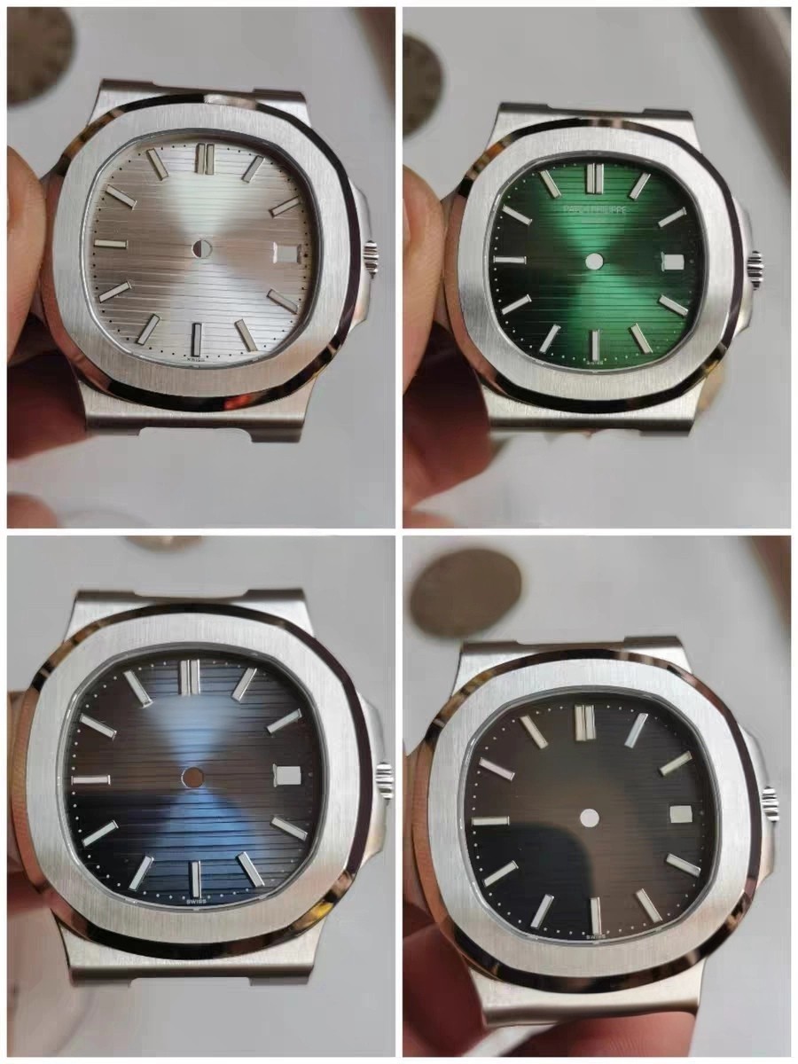 DIY Watch Part Kit for 2824 Nautilus 40mm SS Watch Case+Dial+Hands+Steel Strap