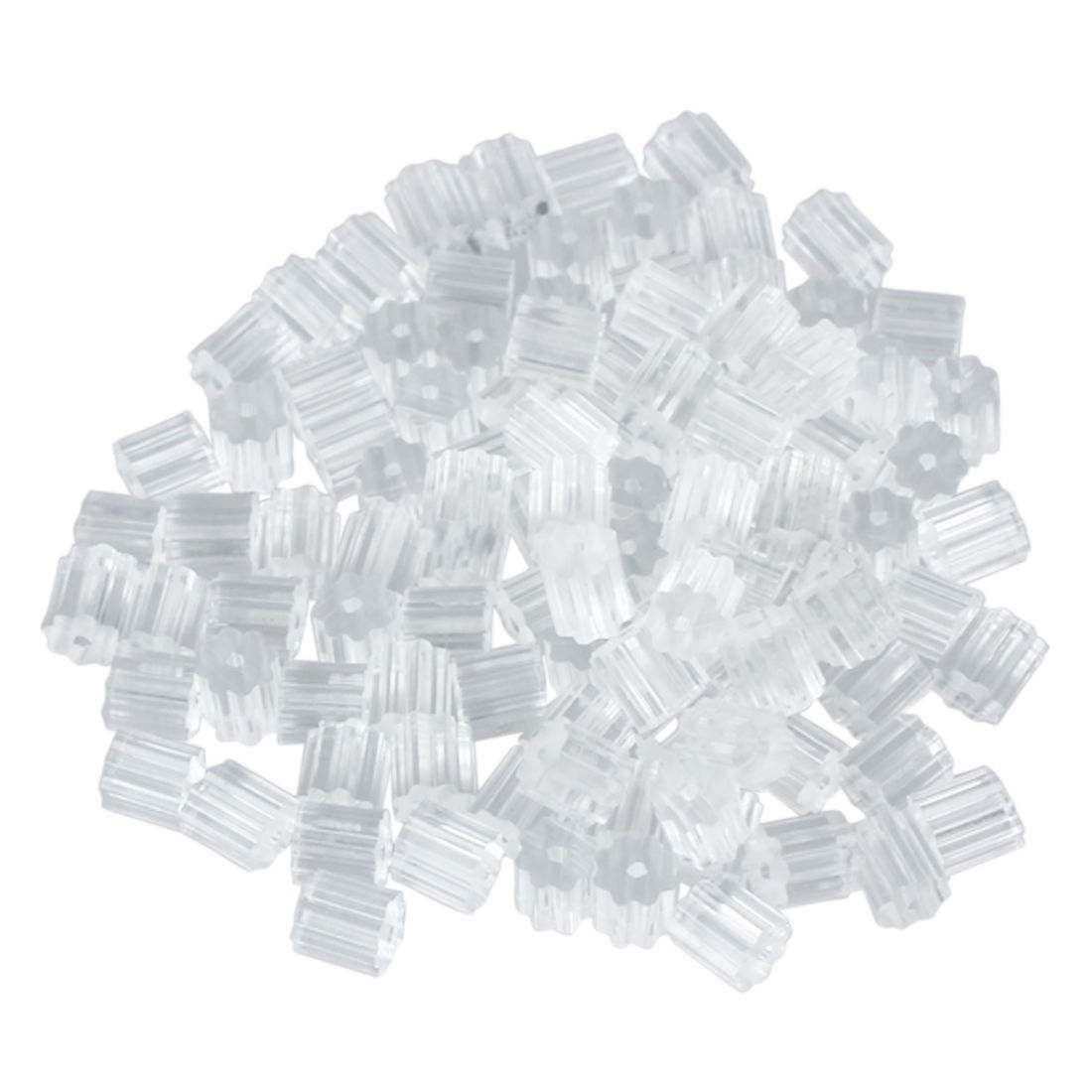 100pcs Rubber Earring Backs Plastic Soft Clear Silicone Earnuts Stoppers