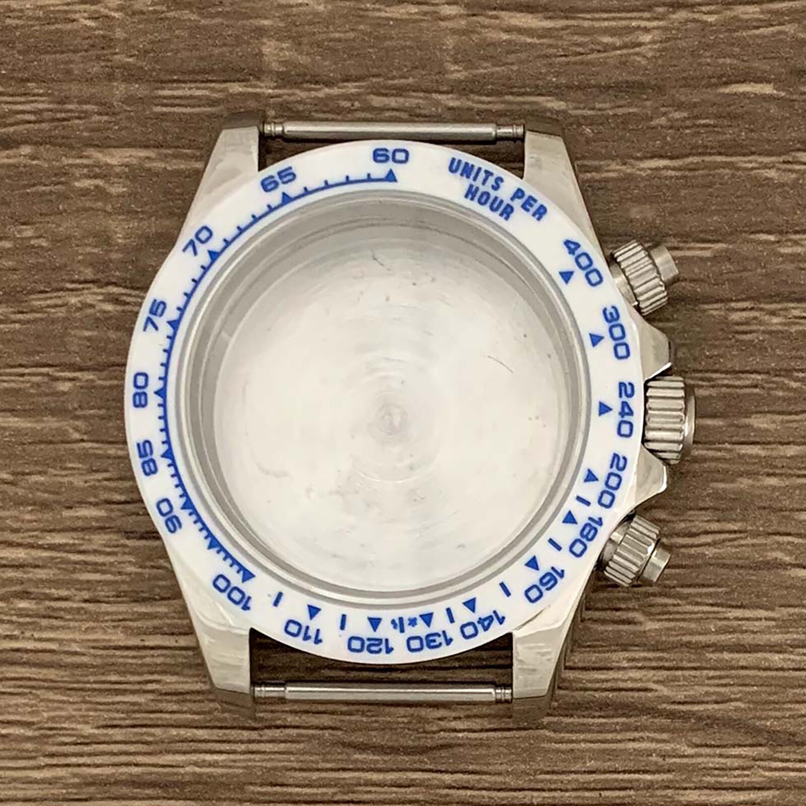 39MM Stainless Sapphire Glass Watch Case for VK63 Quartz Movement 29.5mm Dial