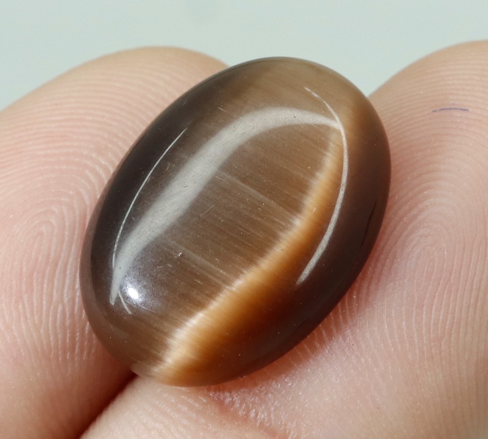 Natural 8.05 Ct Chrysoberyl Cats Eye Oval Cabochon Cut Loose Certified Gemstone