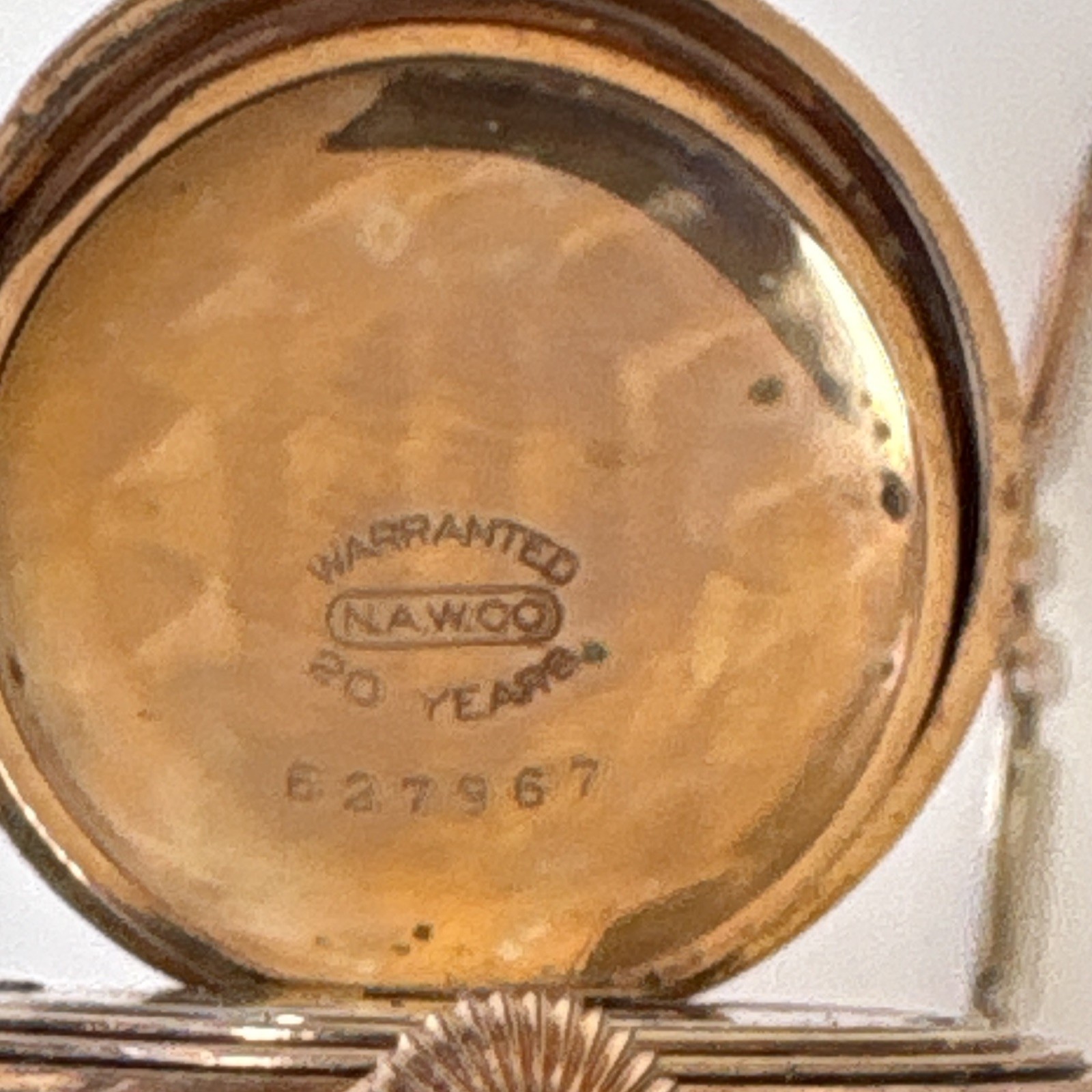 14K Gold Chain with Antique Waltham Pocket Watch 20 Years Gold Tone Case Repair