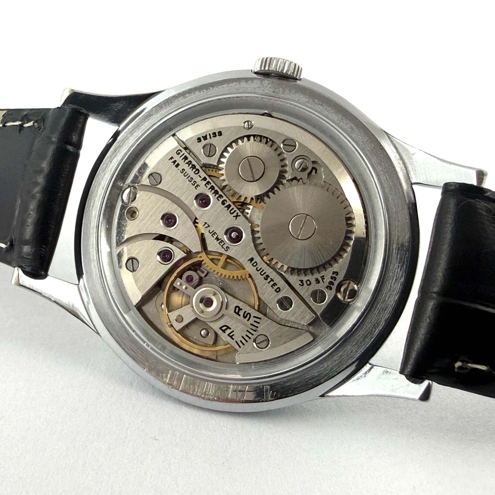 FINE GIRARD PERREGAUX VINTAGE ORIGINAL DIAL MANUAL WIND STEEL GENTS WATCH