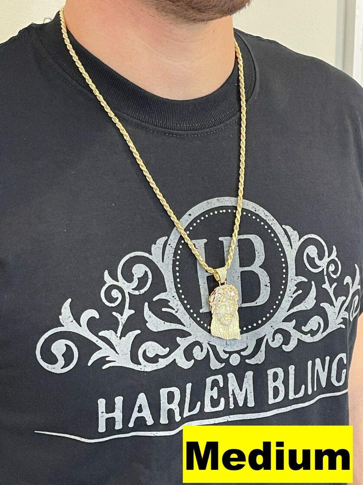 Iced Baguette MOISSANITE Gold Plated Jesus Piece Pendant Passes Test Out Hip Hop
