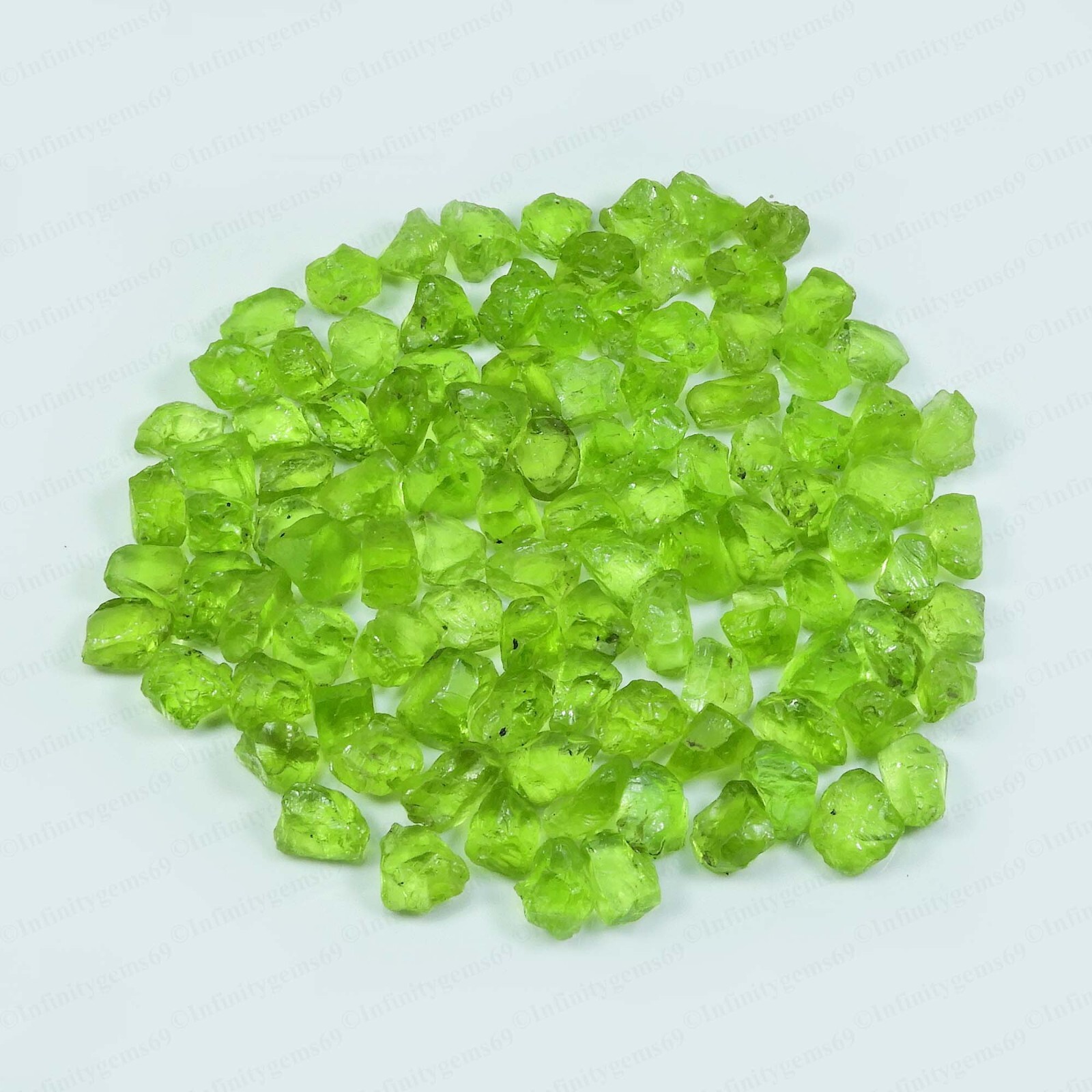 Natural Peridot Loose Gemstone Bright Green Crystal Rough Stone Jewelry Making