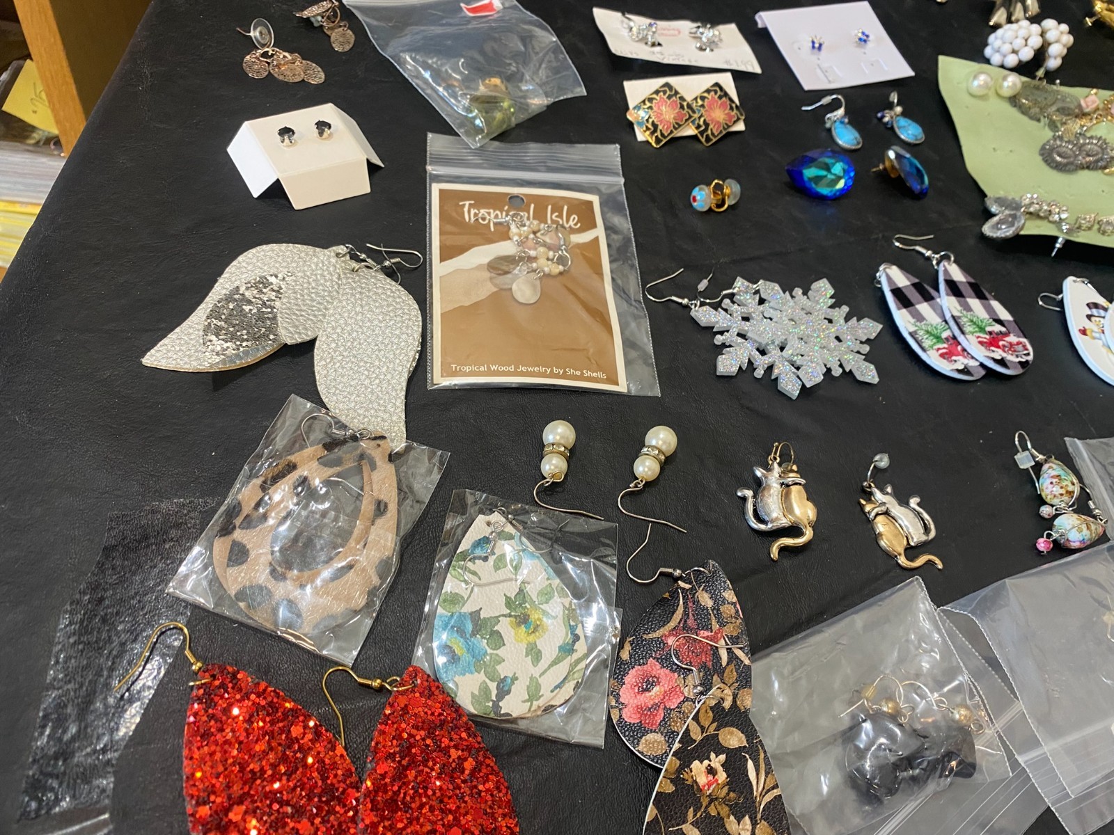 huge lot 103+ pairs earrings earring collection dangle stud hoop clip estate +