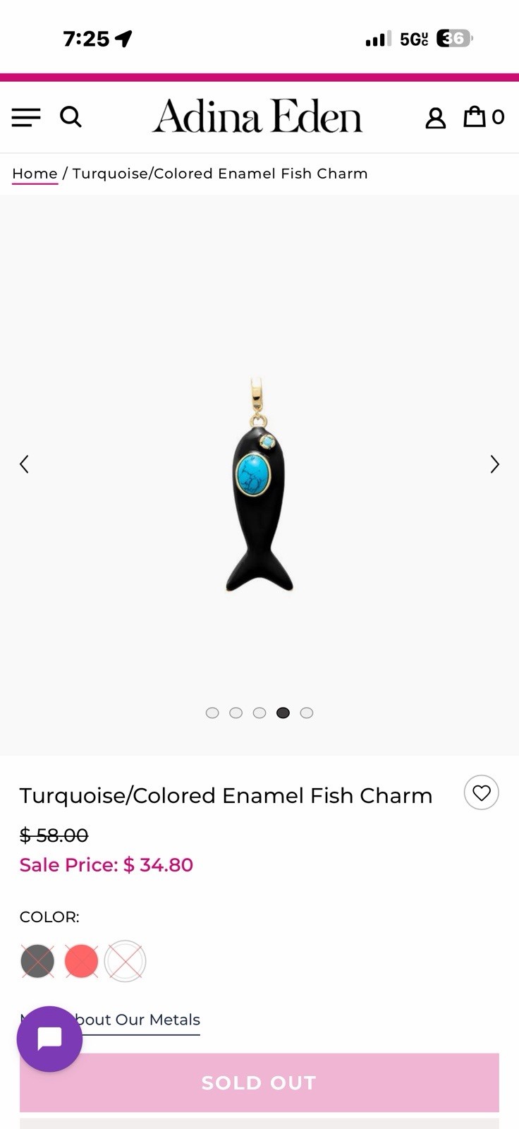 Adina Eden fish Necklace