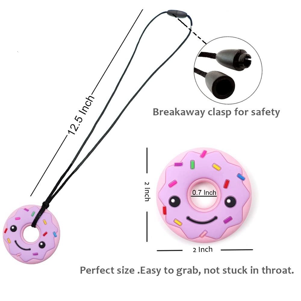 Versatile Donut Shaped Chew Necklace for Anxiety Relief – Perfect for All Ages